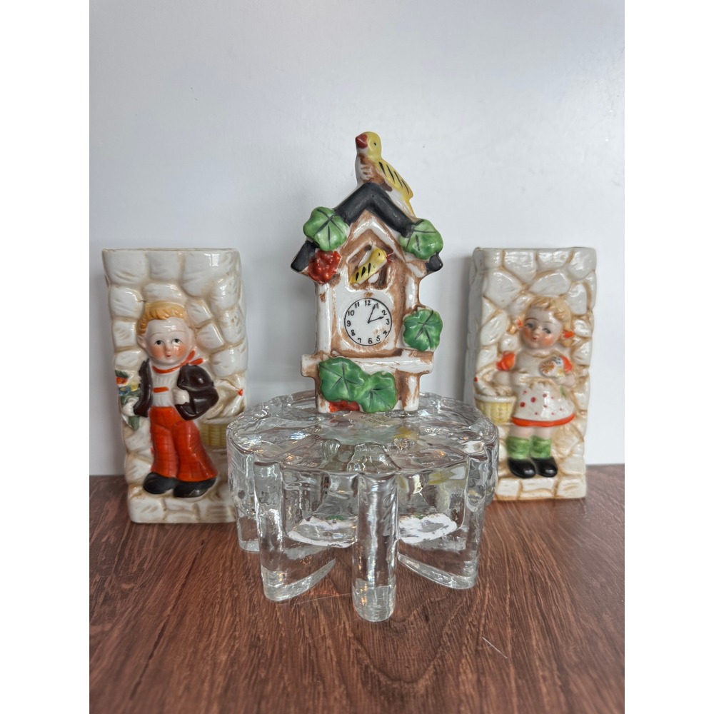 Vintage Hummel Style Wall Pocket Figurines Made in Japan